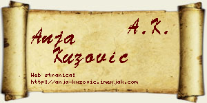 Anja Kuzović vizit kartica